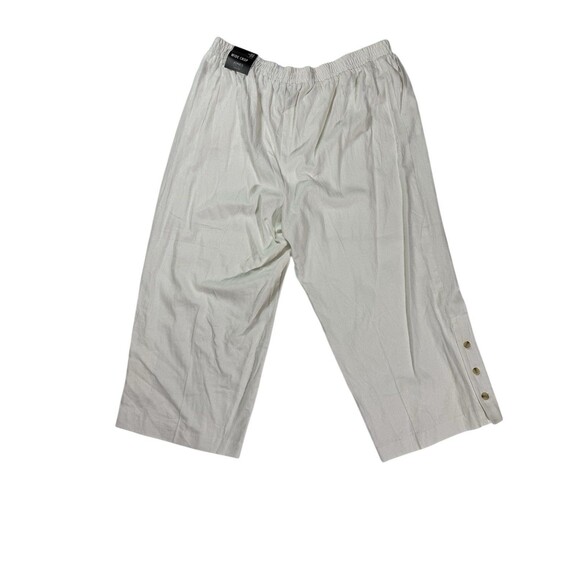 Jones New York Womens Crop Pants With Elastic Waist Band Stretch White Size 2X - Picture 2 of 16